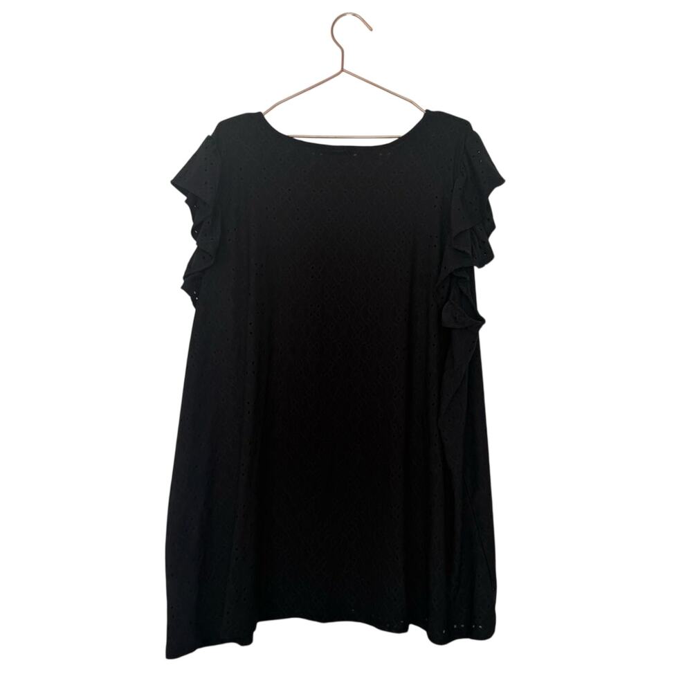 Torrid Black Ruffle Sleeve Blouse - Picture 4 of 6